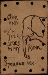 Come And Put Your Shdes In My Trunk Postcard