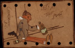 Left At The Post Postcard