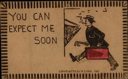You Can Expect Me Soon Postcard