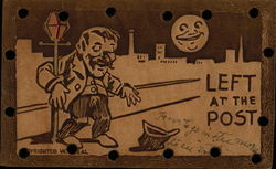 Left At The Post Postcard