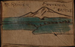Mt. Rainier Souvenir Seattle Postcard