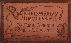 Since I saw you last it is quite a while so stop in some night and have a smile Postcard