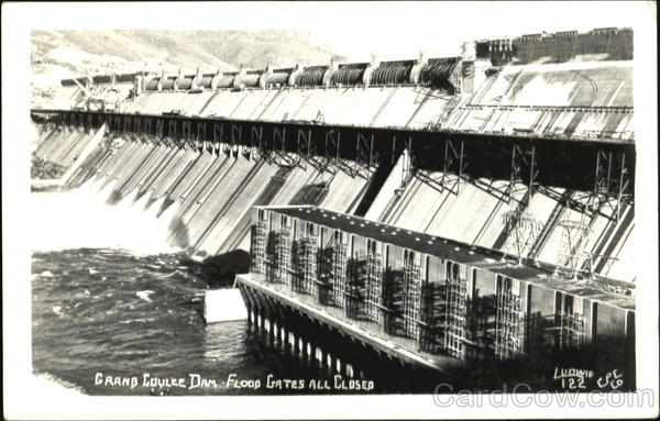 Flood Gates All Closed, Grand Coulee Dam Washington