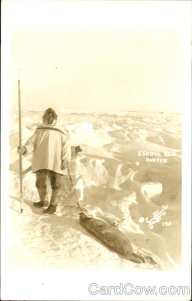 Eskimo Seal Hunter Native Americana