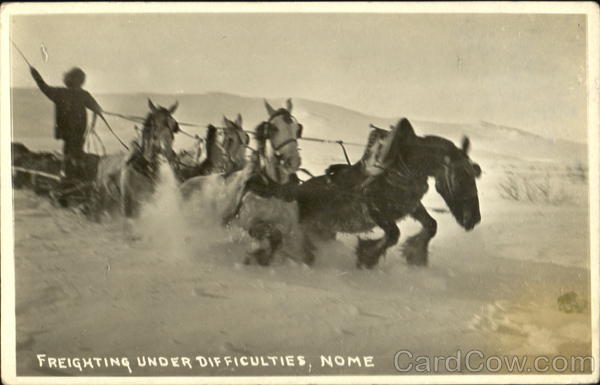 Freighting Under Difficulties Nome Alaska