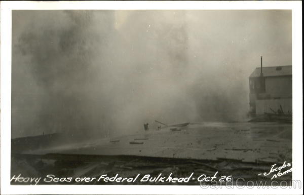 Heavy Seas Over Federal Bulkhead Oct. 26 Nome Alaska