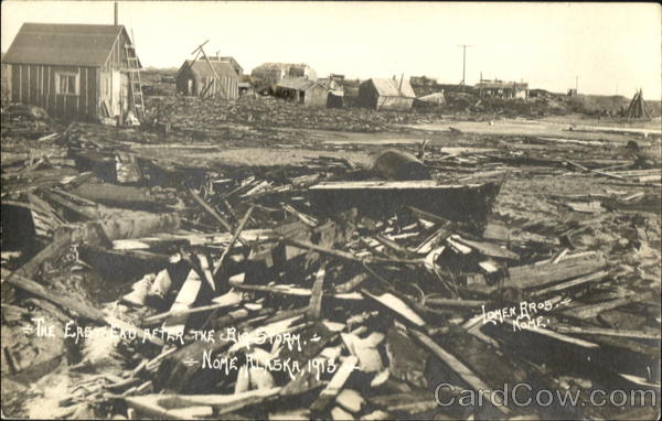 East End After The Big Storm 1913 Nome Alaska
