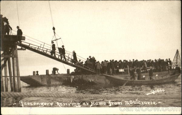 Passengers Arriving S. S. Victoria Nome Alaska