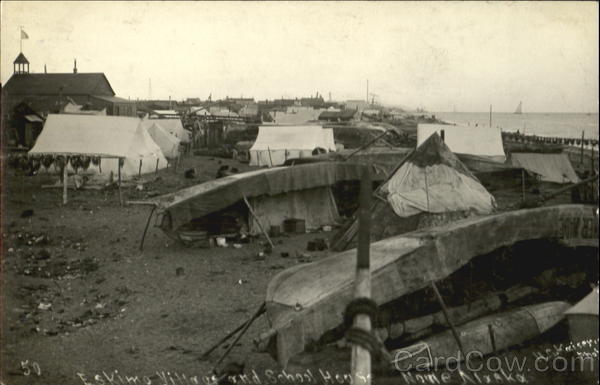 Eskimo Village And School House Nome Alaska H. G. Kaiser