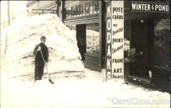Kodak Postcard Storefront Winter & Pond Alaska