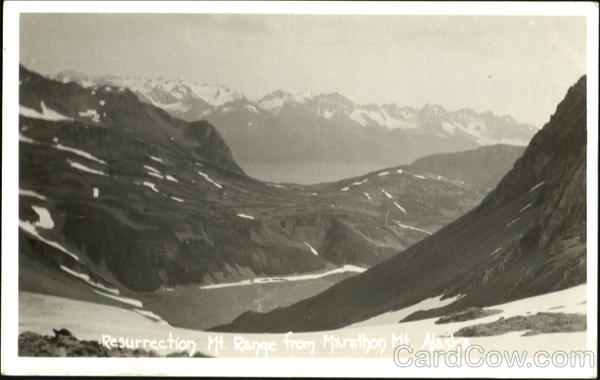 Resurrection Mt. Range From Marathon Mt Scenic Alaska