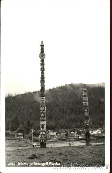 Totems At Wrangell Alaska