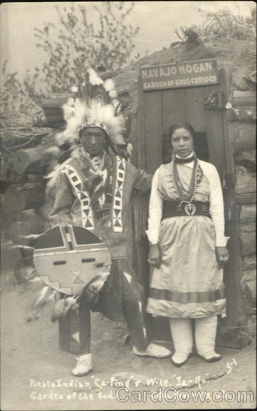 Pueblo Indian Ca-Ping & Wife Ja -Ro Colorado Springs