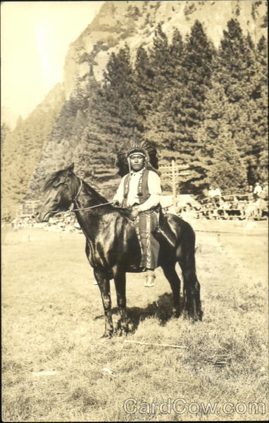 Yosemite  Chief Lemee On Horseback Native Americana