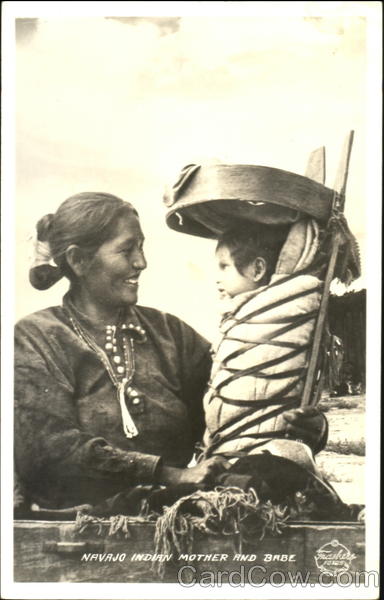 Navajo Indian Mother And Babe Native Americana