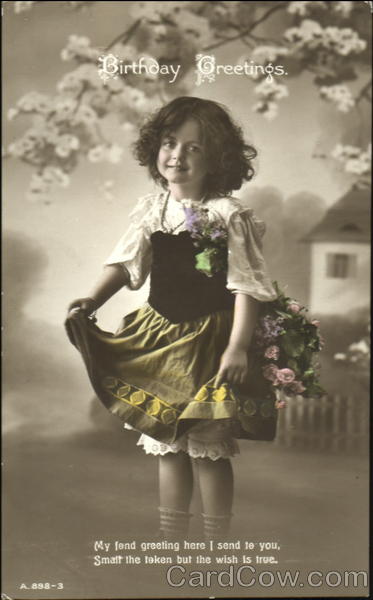 Birthday Greetings Tinted Girls