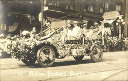Golden Potlatch Parade Car Seattle, WA Postcard Postcard