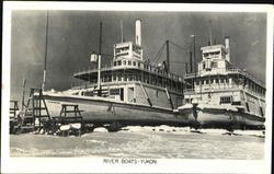 River Boats Yukon Canada Yukon Territory Postcard Postcard