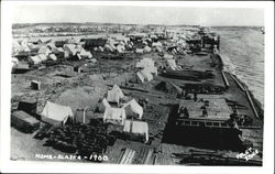 Aerial View Tent City Postcard