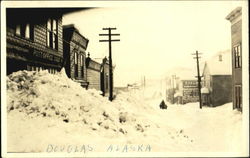 Winter Scene Douglas, AK Postcard Postcard