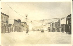 Early Winter Street Scene Postcard