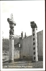 Shakes Island Totems Wrangell, AK Postcard Postcard