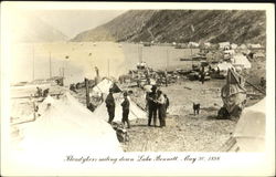 Klondykers Sailing Down Lake Bennett Yukon Canada Yukon Territory Postcard Postcard