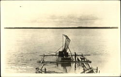 Fish Wheel Yukon River Tanana, AK Postcard Postcard