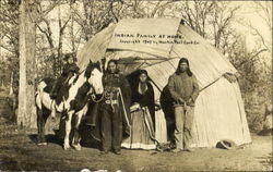 Indian Family At Home Postcard