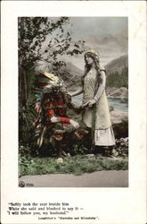 Tinted Native Americana Postcard Postcard
