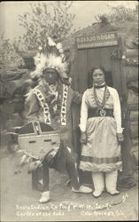 Pueblo Indian Ca-Ping & Wife Ja -Ro Postcard