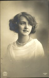 Young Woman Tinted Postcard