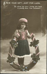 New Year Gift Just For Luck Postcard