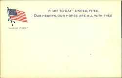 Fight To-Day United Free Postcard