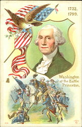 Washington At The Battle Princeton Postcard