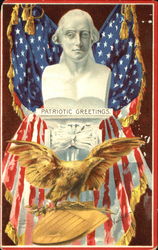 Patriotic Greetings President's Day Postcard Postcard