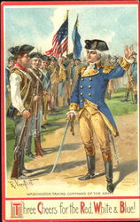 Three Cheers For The Red White & Blue! President's Day Postcard Postcard