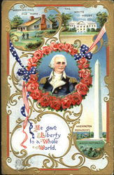 He Gave Liberty To A Whole World Postcard