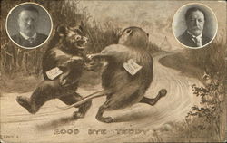 Good Bye Teddy Roosevelt - Taft Postcard