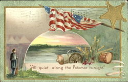 All Quiet Along The Potomac To-Night Postcard
