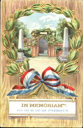 In Memoriam To Our Dead Patriots, Washington Tomb Postcard
