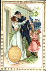 Soldier & Family Postcard