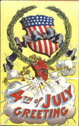 4th Of July Greeting Postcard
