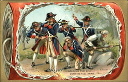 Holding The Line Continental Army Postcard