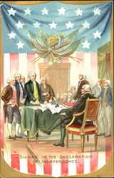 Signing Of The Declaration Of Independence Postcard