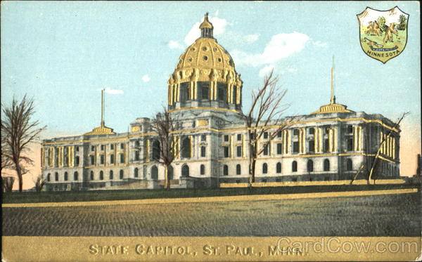 State Capitol Gold Embossed St. Paul Minnesota