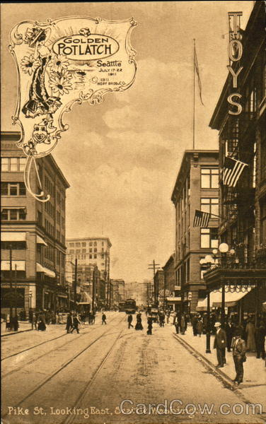 Pike St. Looking East Seattle Washington
