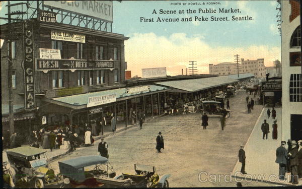 A Scene At The Public Market, First Avenue And peje Street Seattle Washington