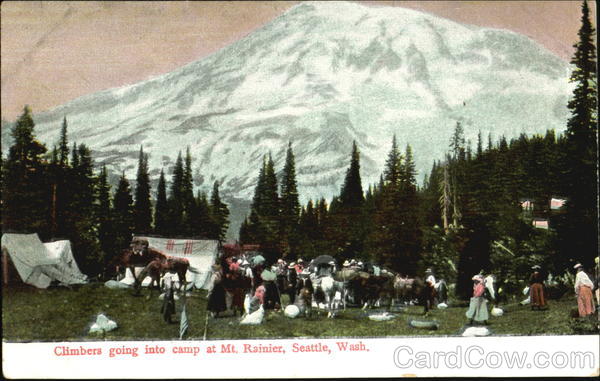 Climbers Going Into Camp Seattle Washington