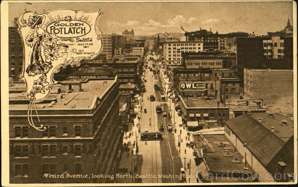 Third Avenue Looking North Seattle Washington